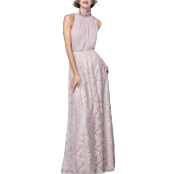 Watters Dresses & Skirts - Watters & Watters Dusty Rose Acacia Lace Maxi Skirt  4